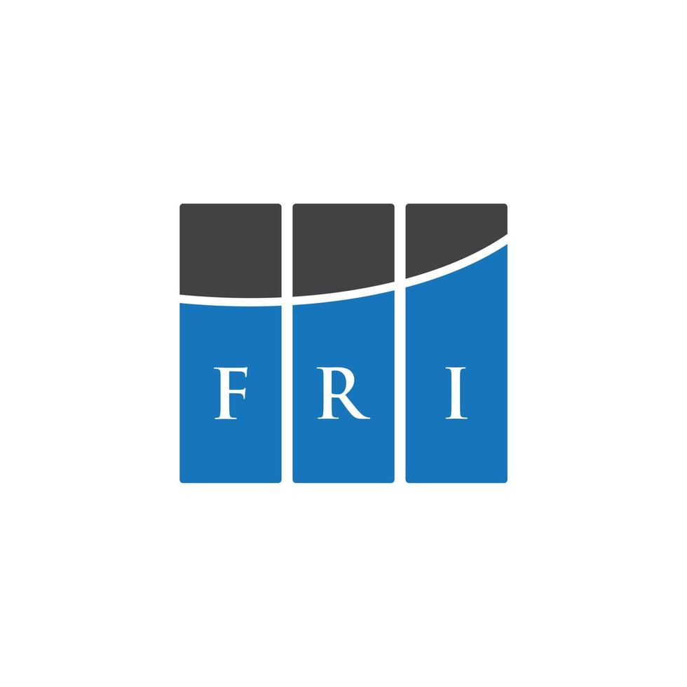 FRI letter logo design on WHITE background. FRI creative initials letter logo concept. FRI letter design. vector