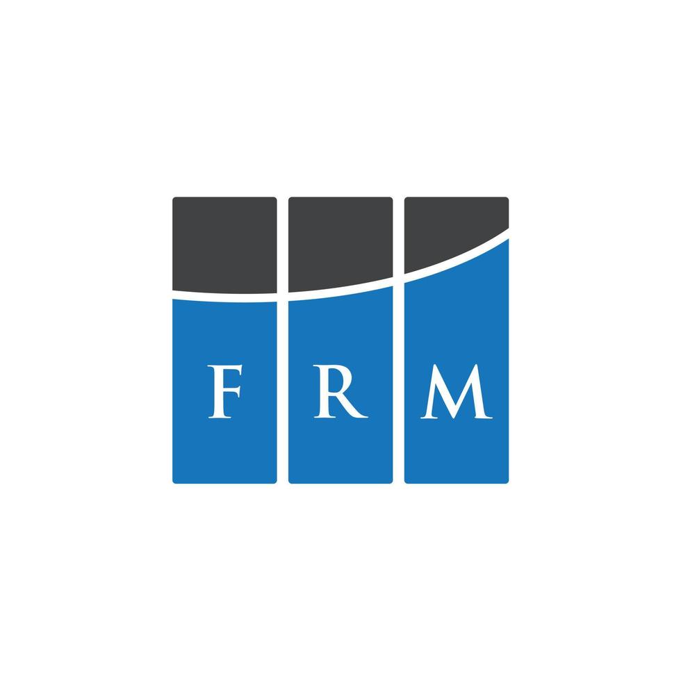 FRM letter logo design on WHITE background. FRM creative initials letter logo concept. FRM letter design. vector
