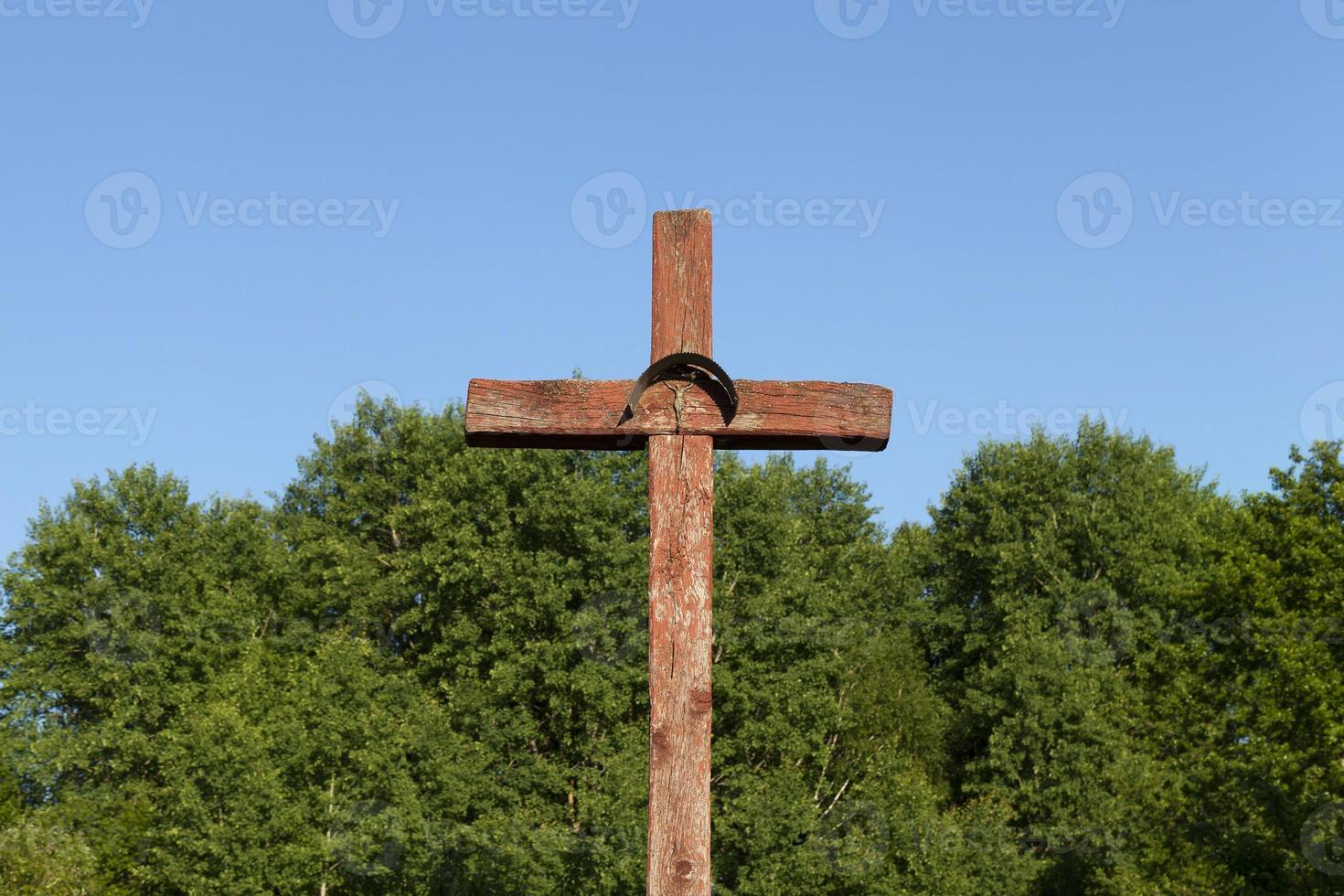 Christian cross, close up photo