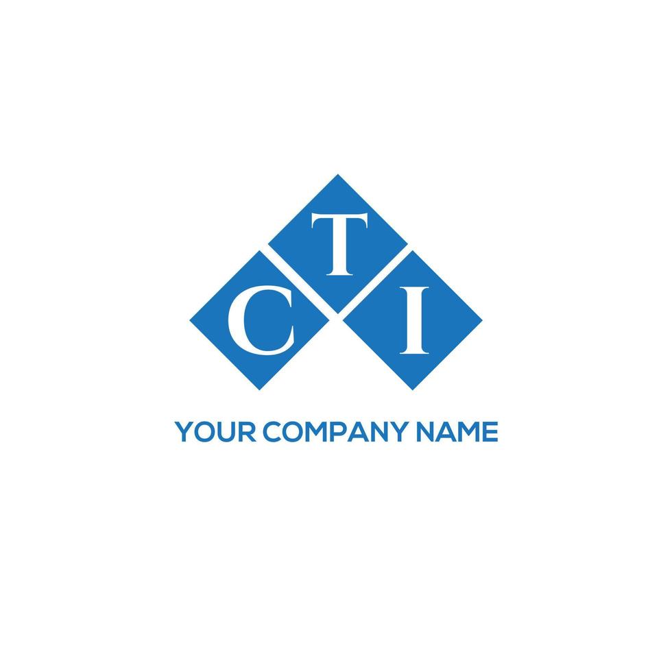 CTI letter logo design on white background. CTI creative initials letter logo concept. CTI letter design. vector