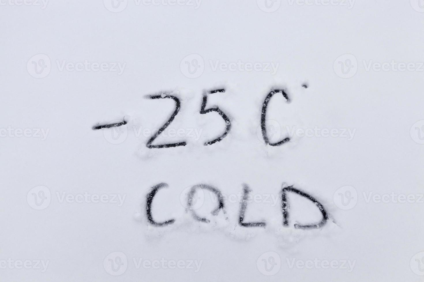 temperature symbols denoting negative very cold weather photo