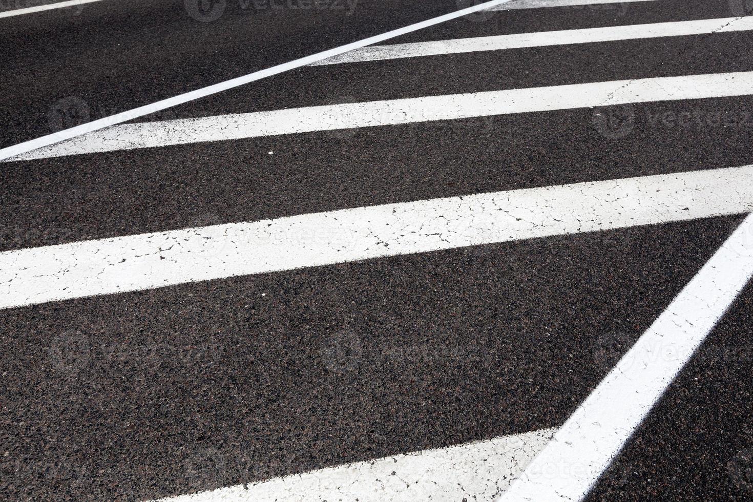 paved road with white road markings photo