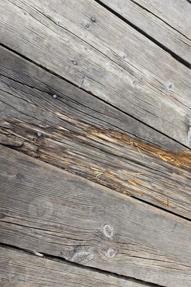 an old wooden staircase made from planks photo