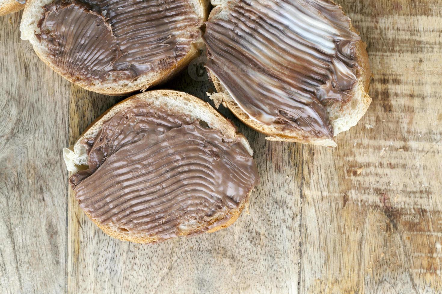 natural cocoa chocolate paste during Breakfast, close up photo