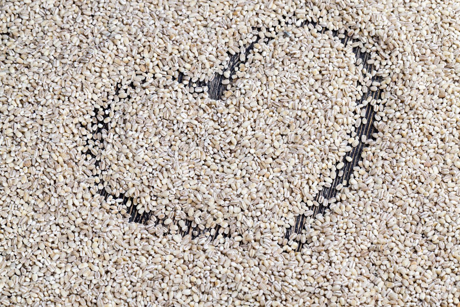 pearl barley for cooking porridge, made from barley photo