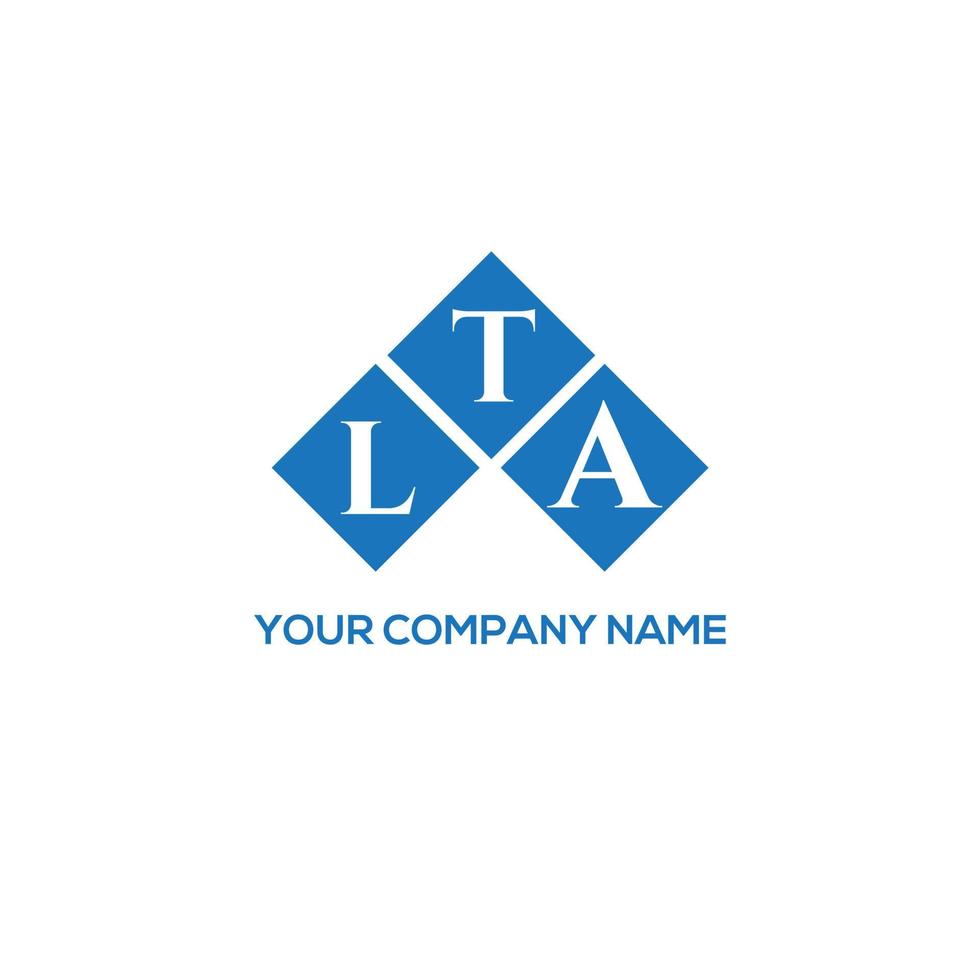 diseño de la letra lta. Diseño del logotipo de la letra lta sobre fondo blanco. concepto de logotipo de letra de iniciales creativas de lta. diseño de letra lta. vector