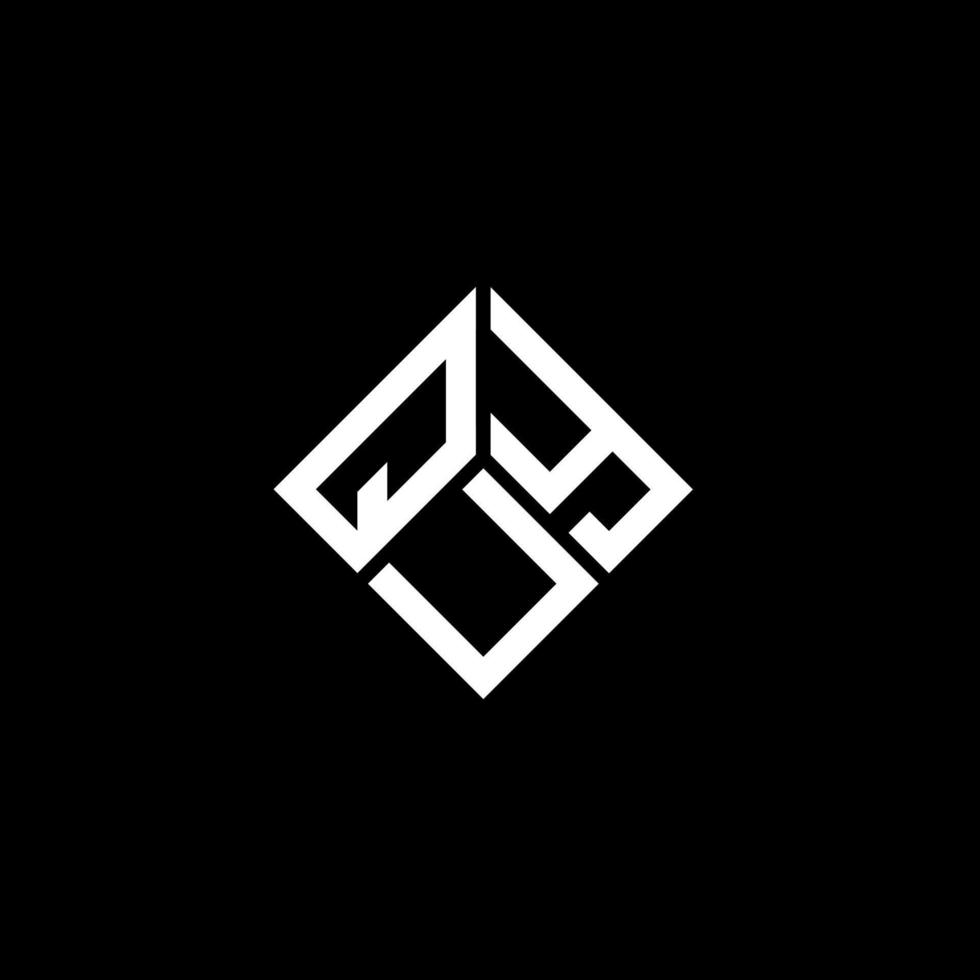 QUY letter logo design on black background. QUY creative initials ...