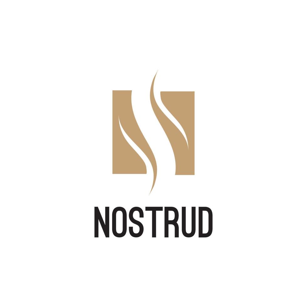 Initial letter N, NS logo design vector template