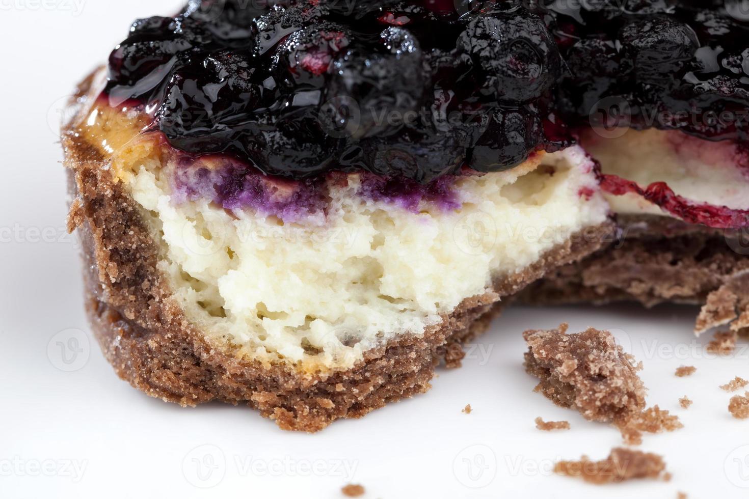 shortbread tartlet stuffed with fresh currant photo
