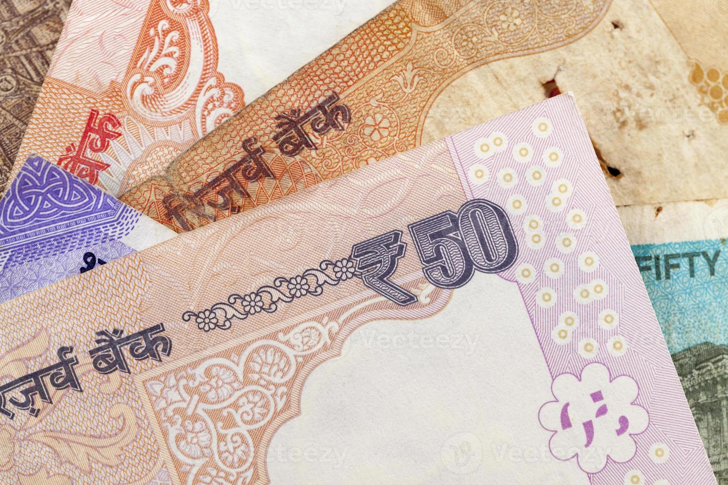 old indian cash with inscriptions photo