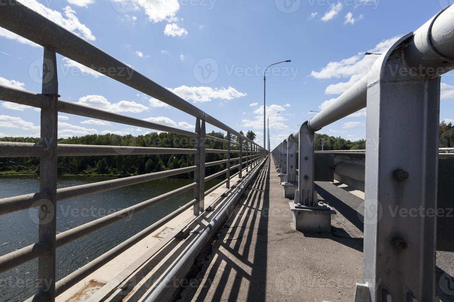 steel fences on the road to ensure the safety of cars photo