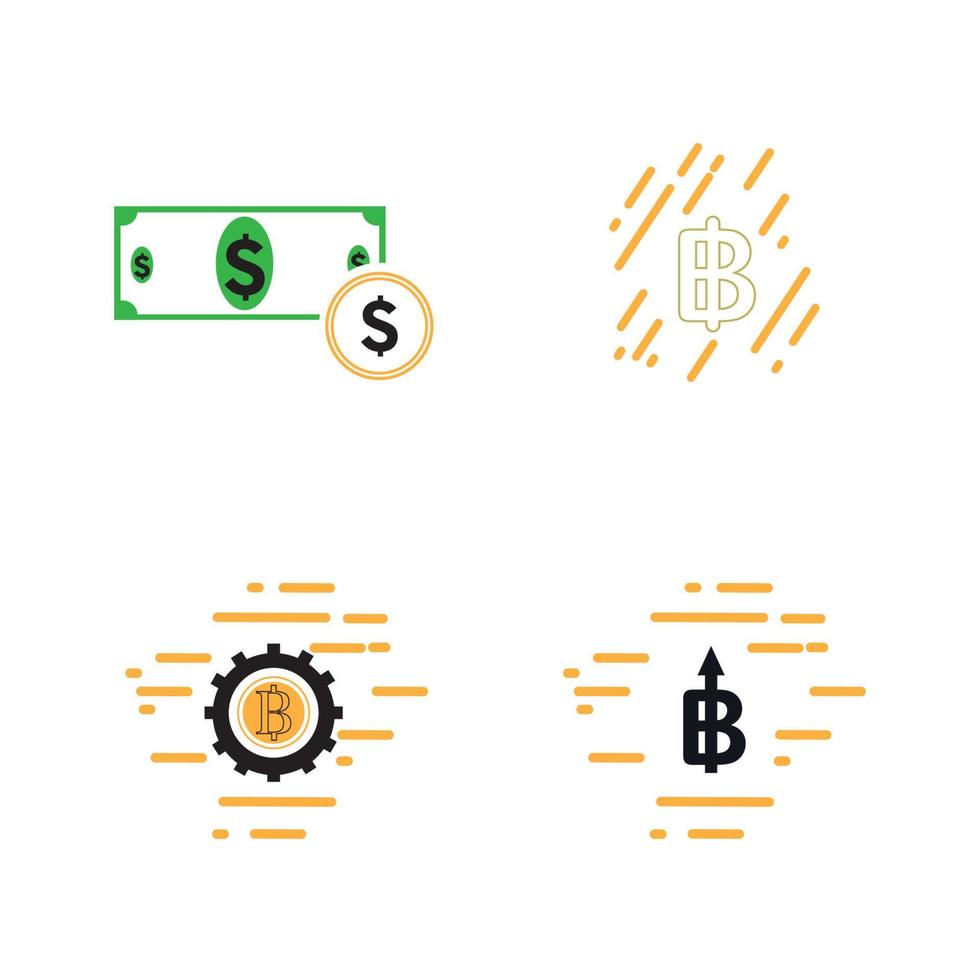 Thai baht currency Icon vector illustration design template