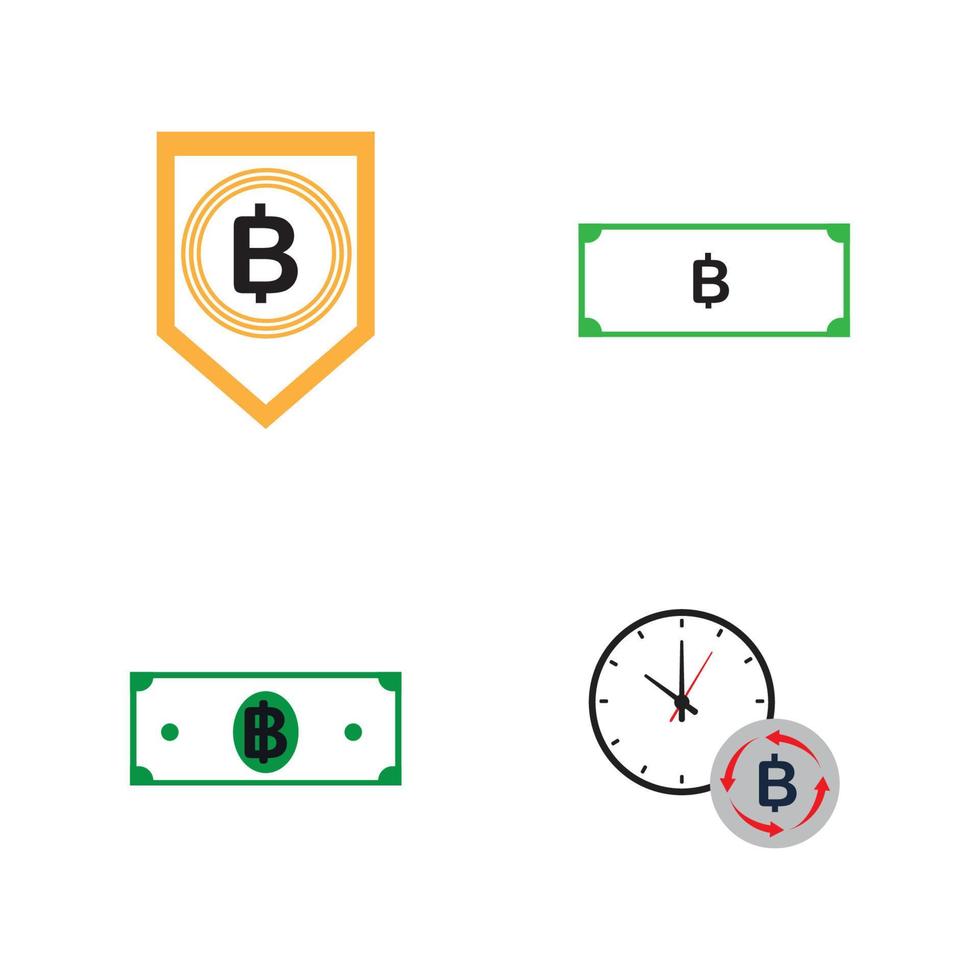 Thai baht currency Icon vector illustration design template