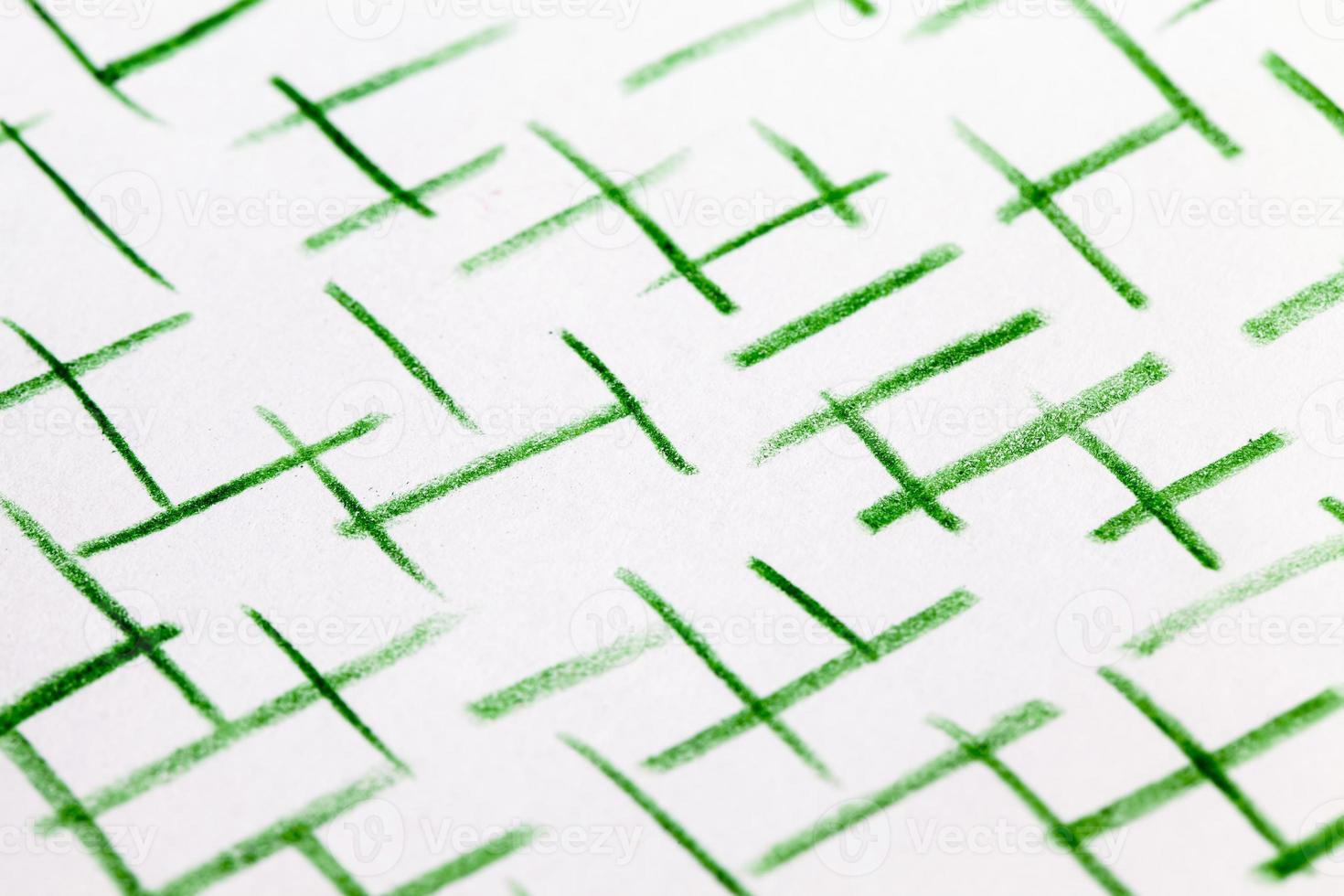 grid drawn in green pencil photo