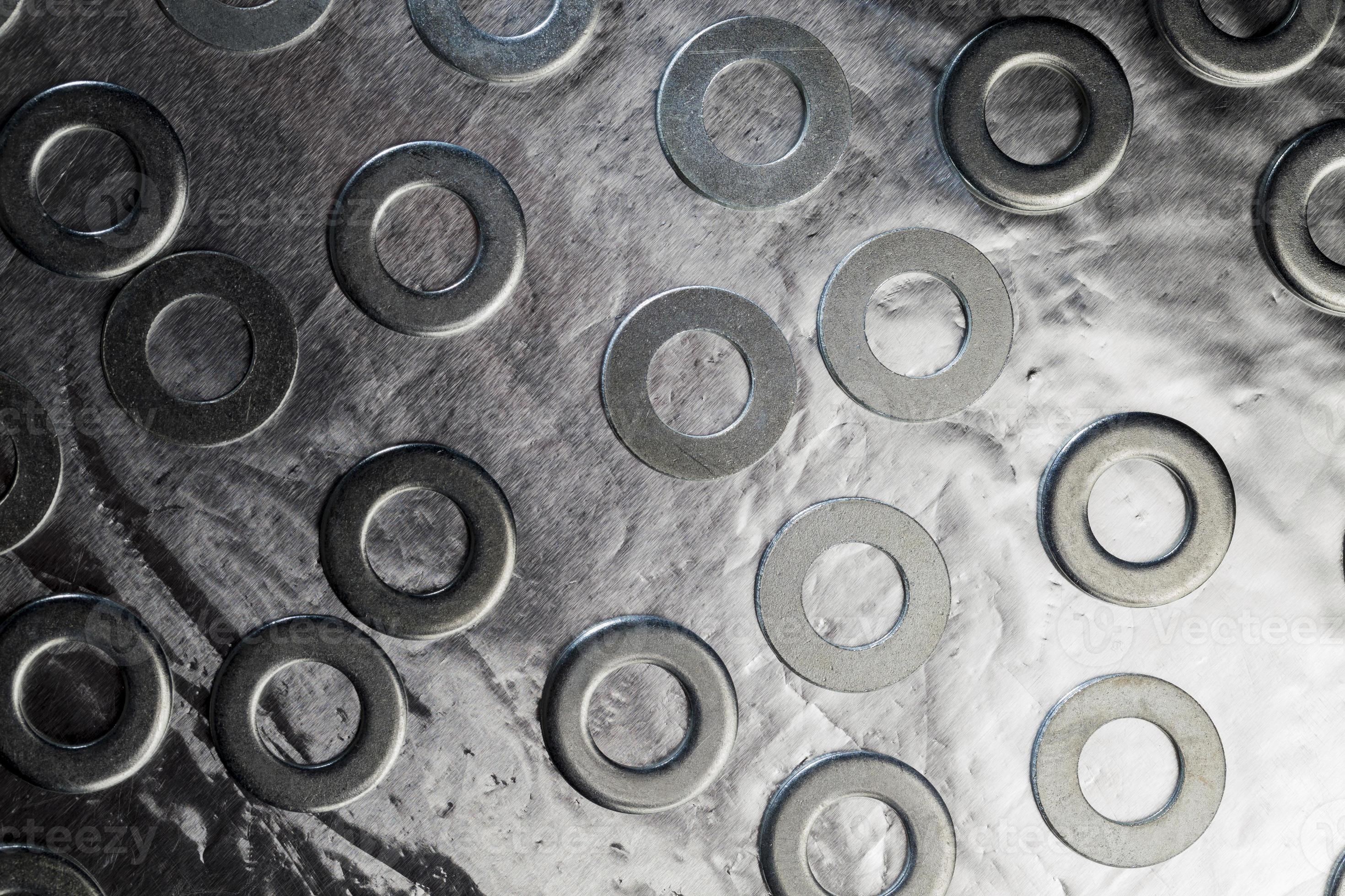 steel metal washers for construction and repair 9718793 Stock Photo at