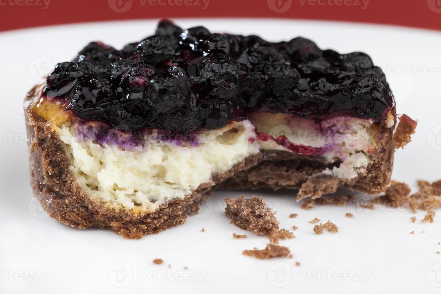 shortbread tartlet stuffed with fresh currant photo