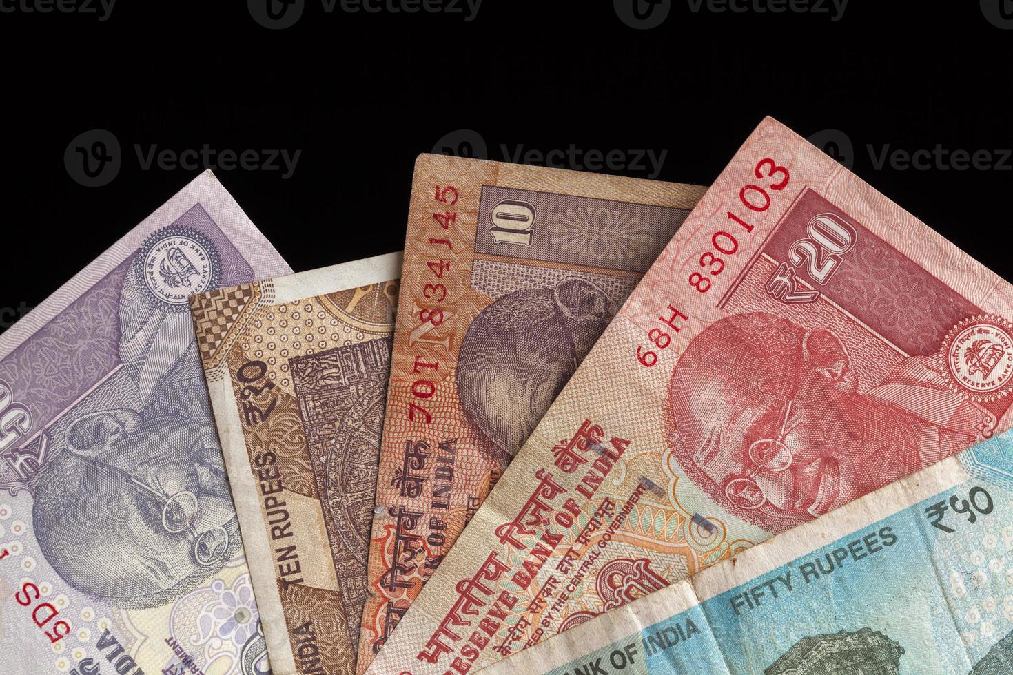 old indian cash with inscriptions photo
