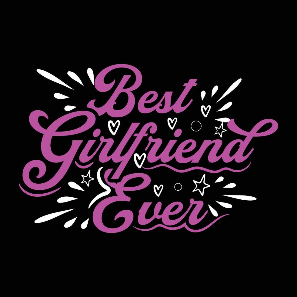 Girlfriend t shirt design vector