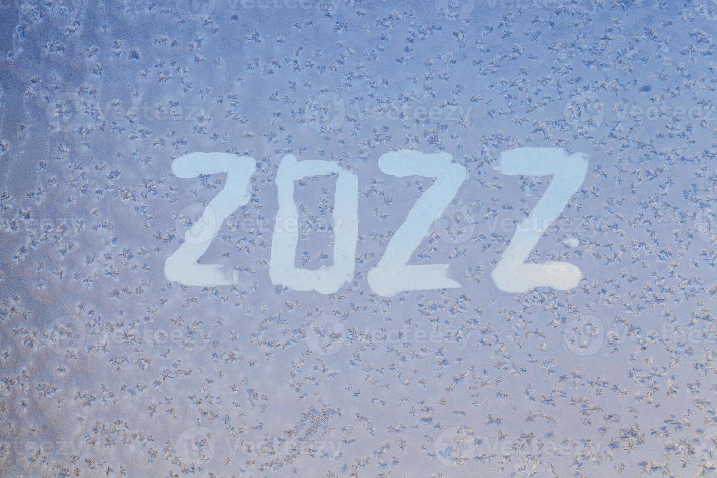 the inscription about the new year 2022 photo