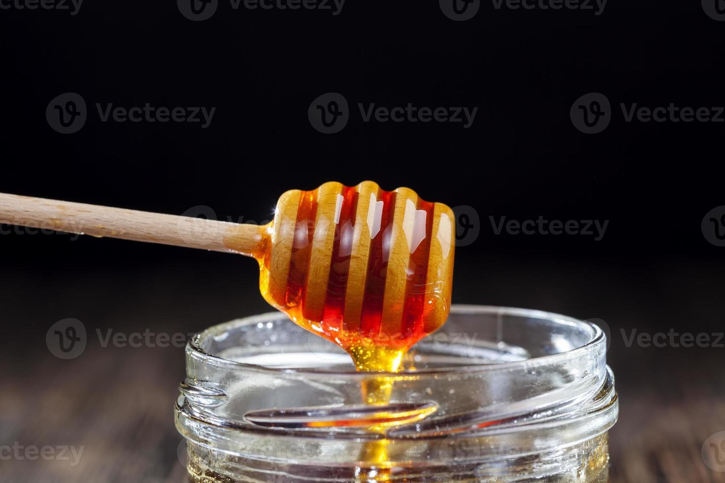 sweet and delicious natural honey, close up photo