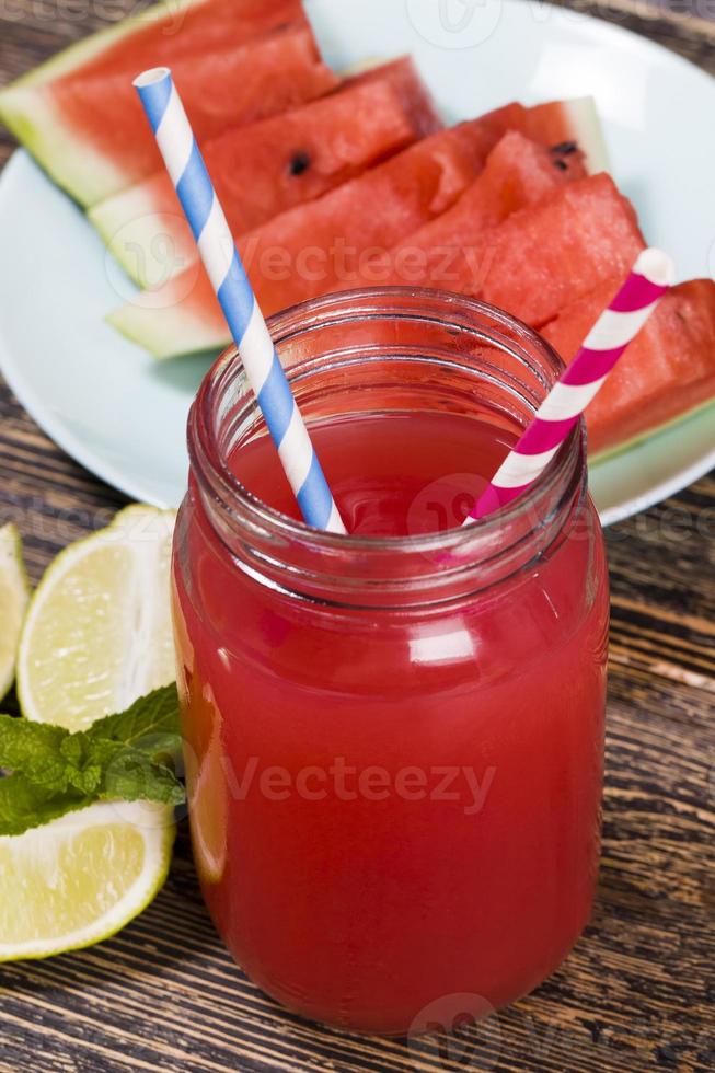 natural juices from red watermelon pulp, delicious and sweet 9719677