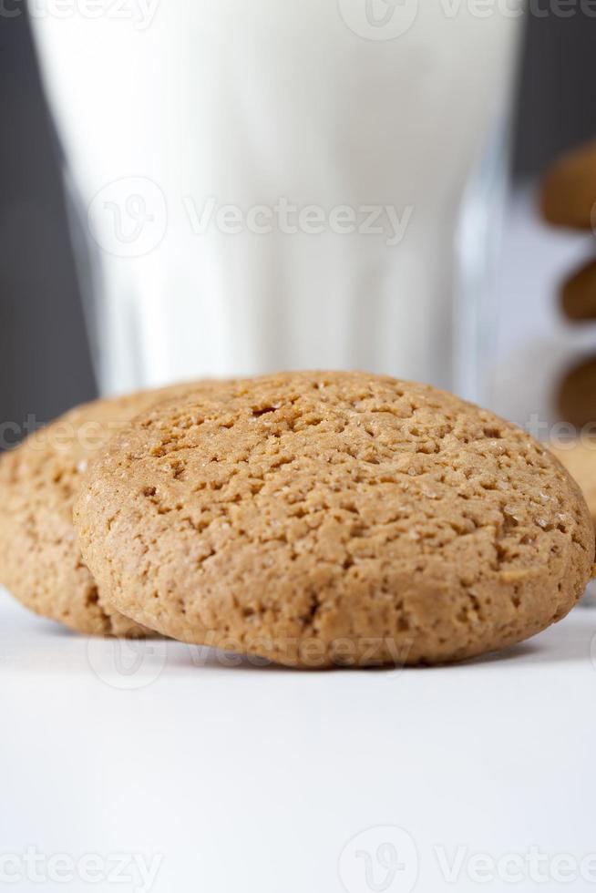 cookies baked with oatmeal and wheat flour photo