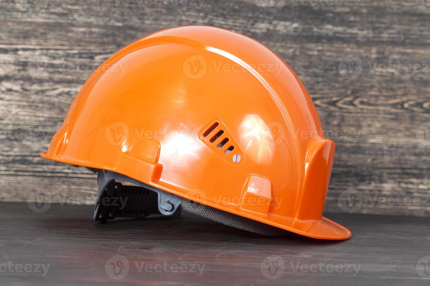 casco protector naranja foto