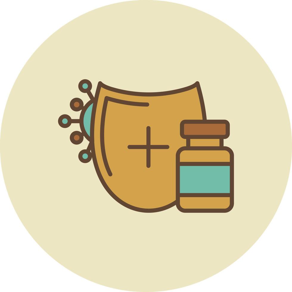 Shield Filled Retro vector