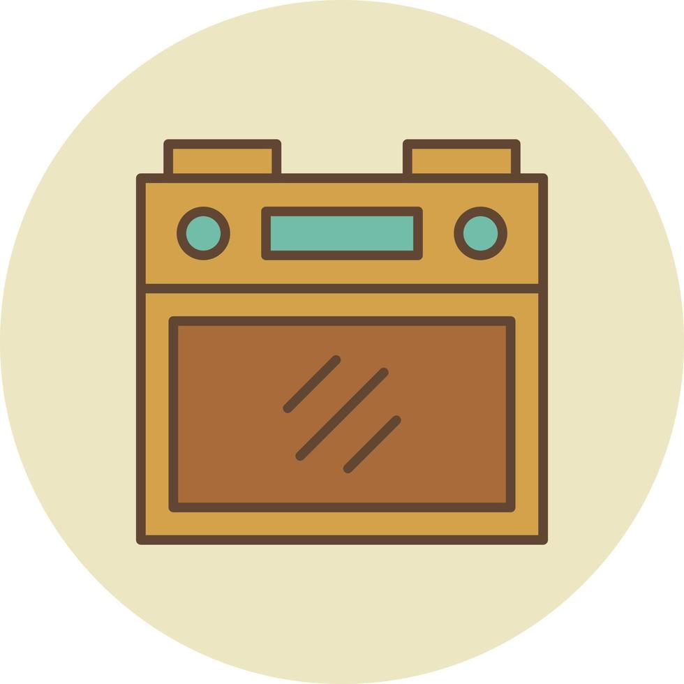 Stove Filled Retro vector