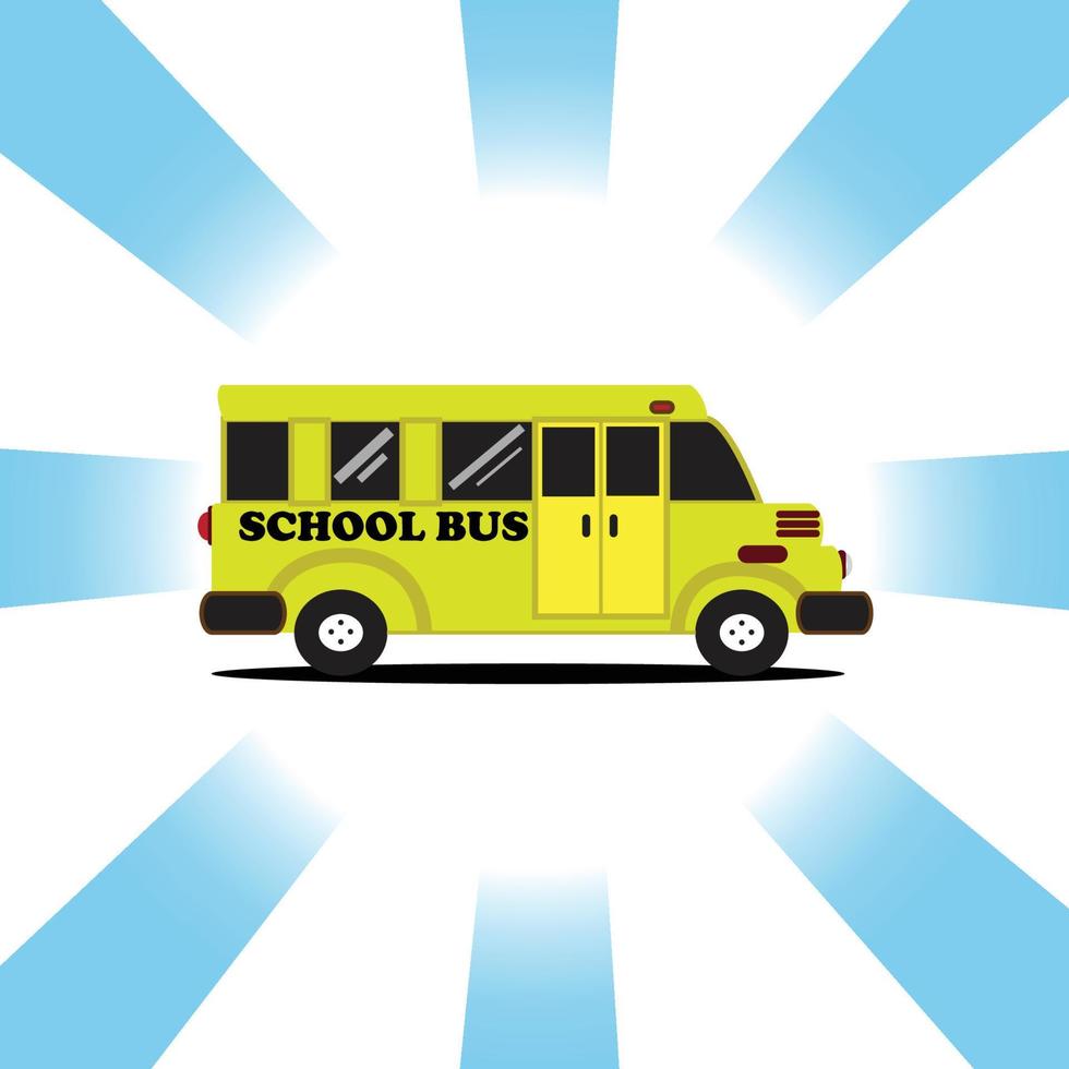 back to school on a yellow school bus vector