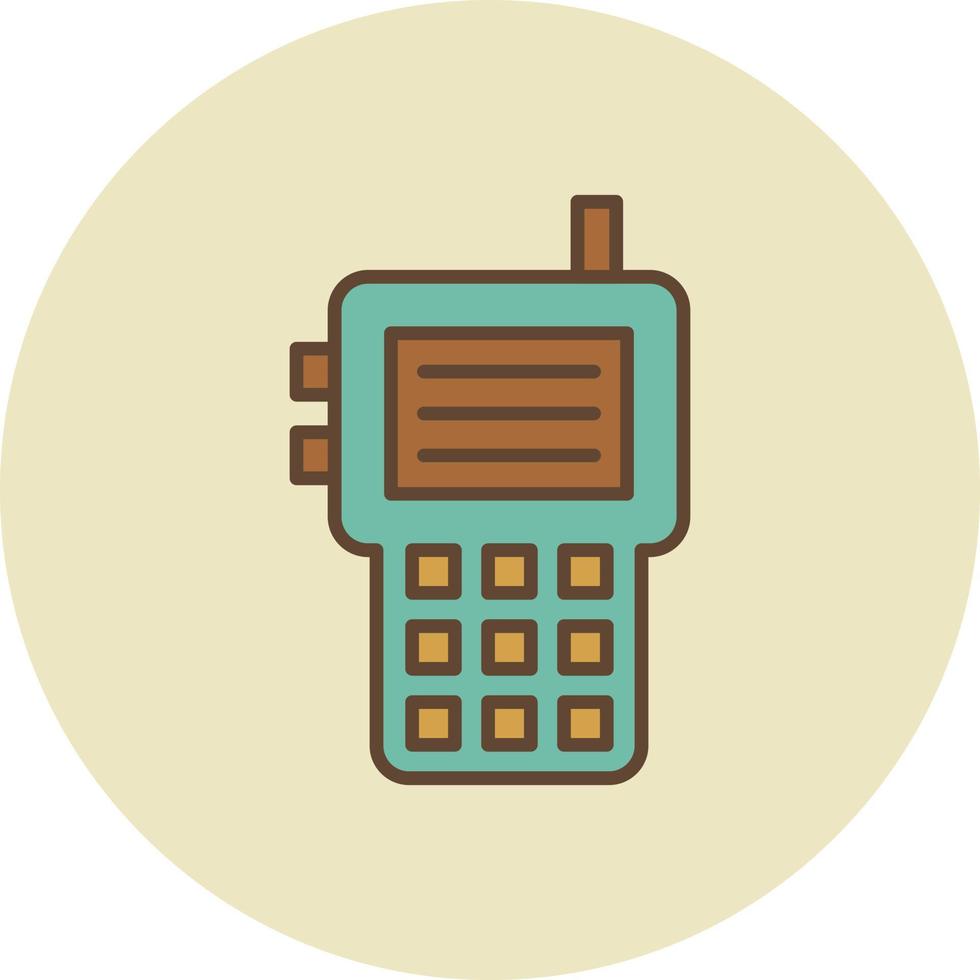 walkie talkie lleno retro vector