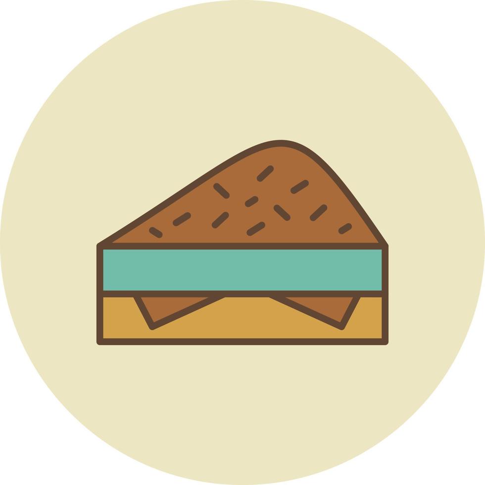 Sándwich relleno retro vector