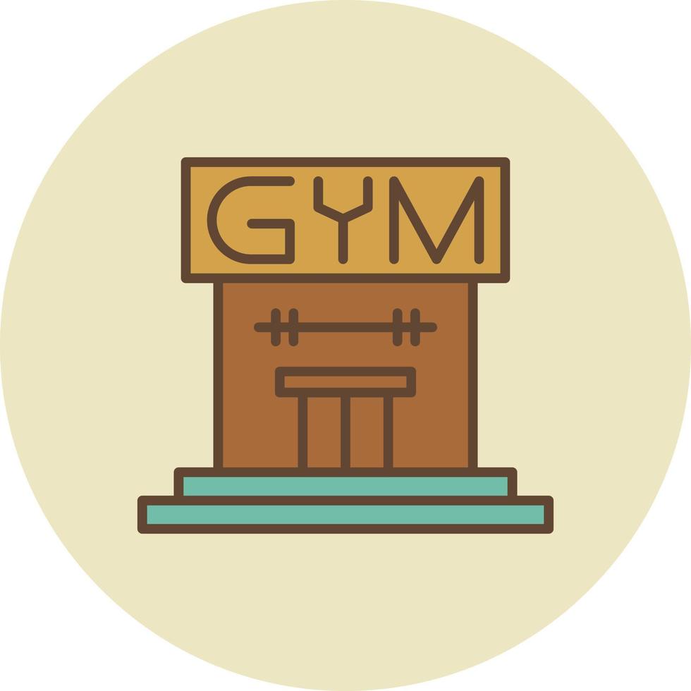 Gym Filled Retro vector