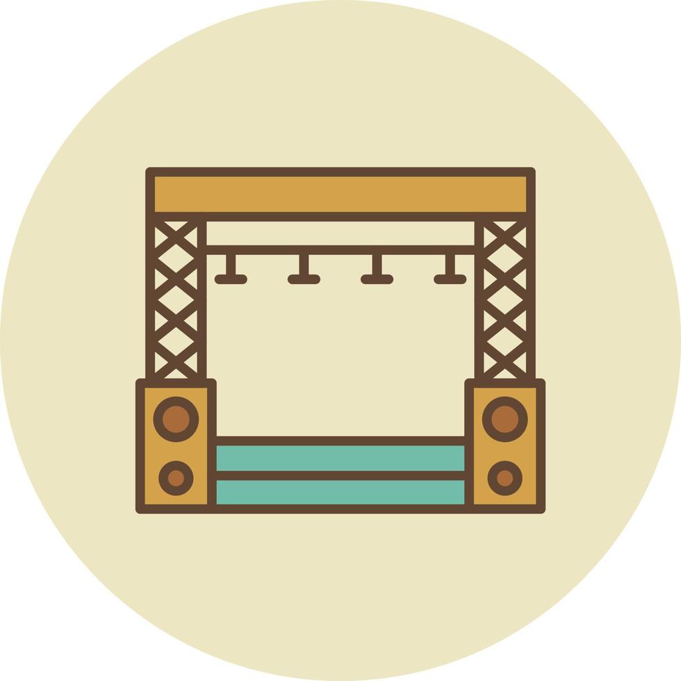 Stage Filled Retro vector
