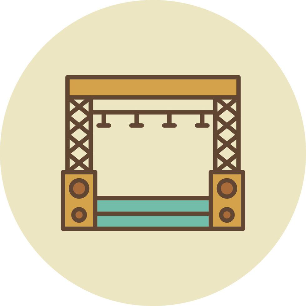 Stage Filled Retro vector