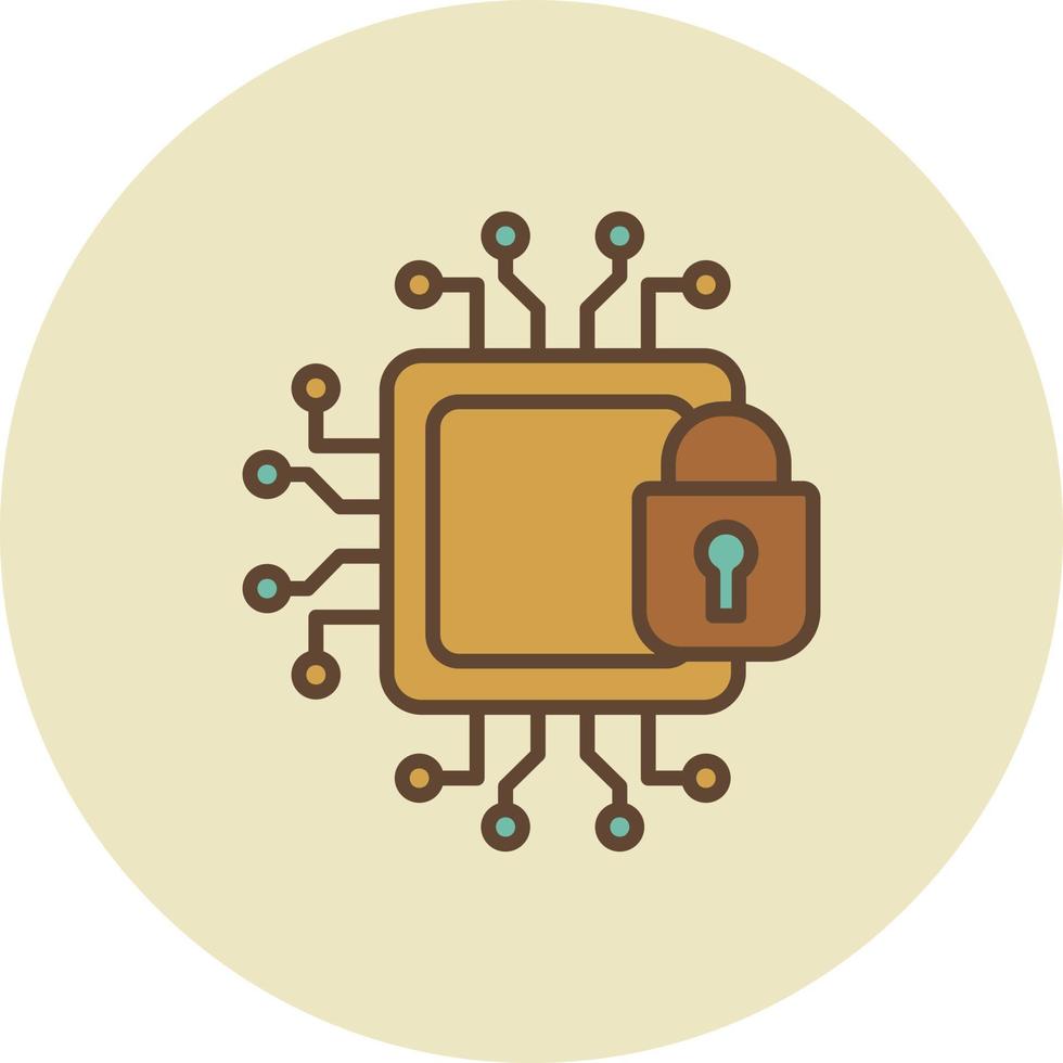 Encrypt Filled Retro vector