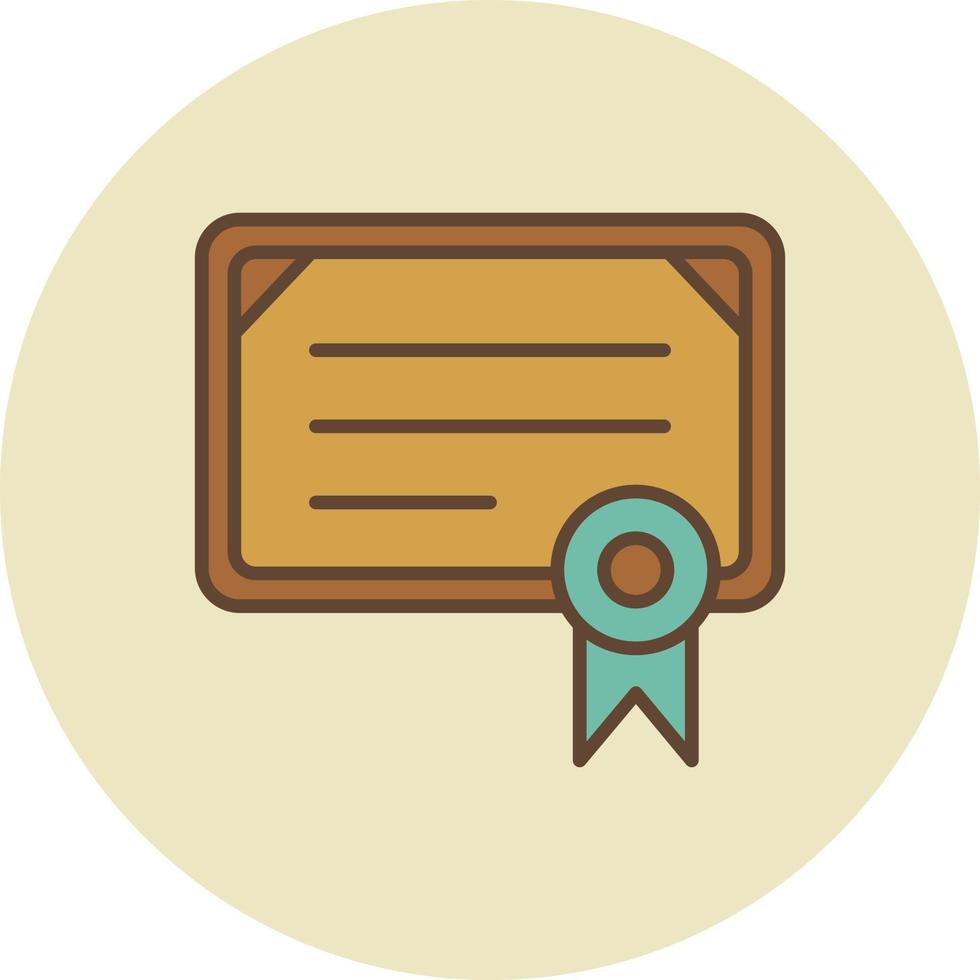 certificado lleno retro vector