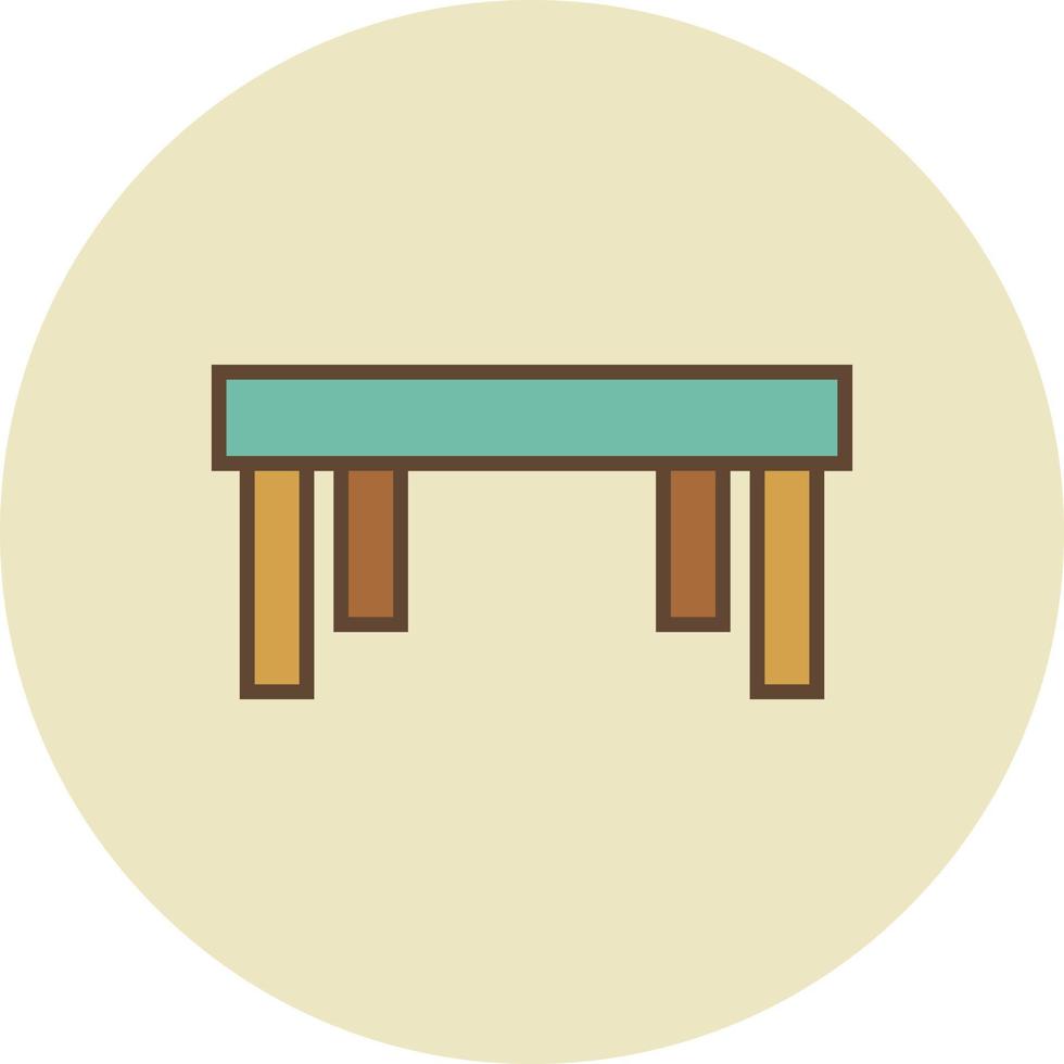 Table Filled Retro vector