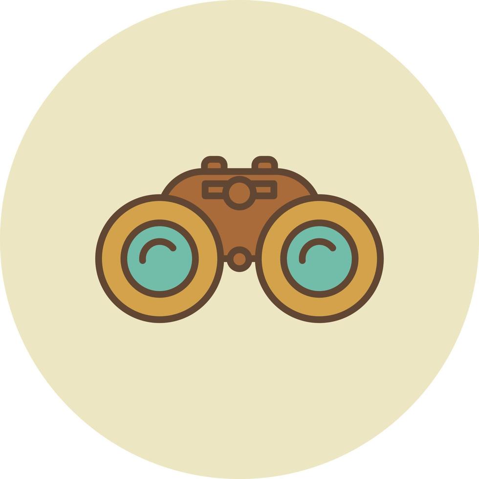 binocular lleno retro vector