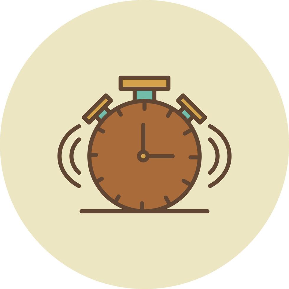 Alarm Clock Filled Retro vector