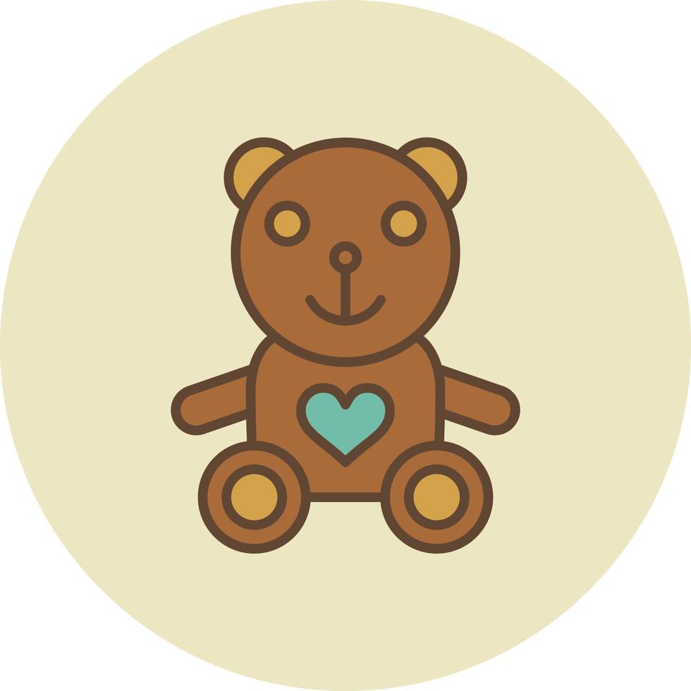 Teddy Bear Filled Retro vector