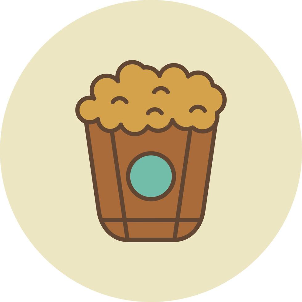 Popcorn Filled Retro vector