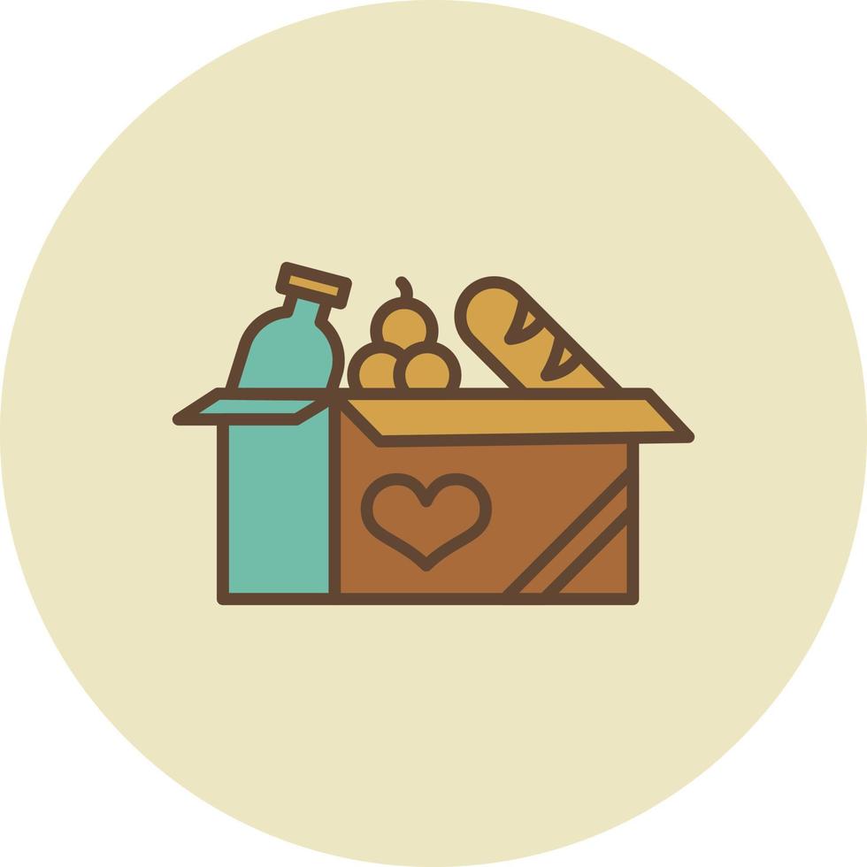 Food Donate Filled Retro vector