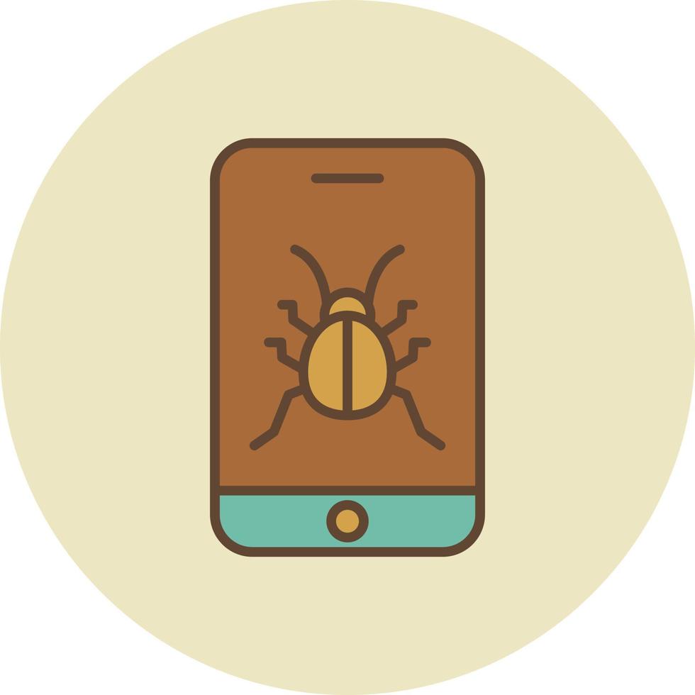 Mobile Virus Filled Retro vector