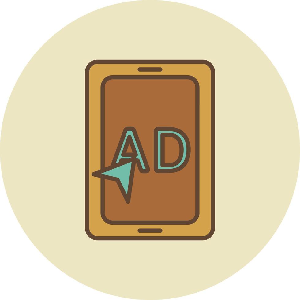 AD Filled Retro vector