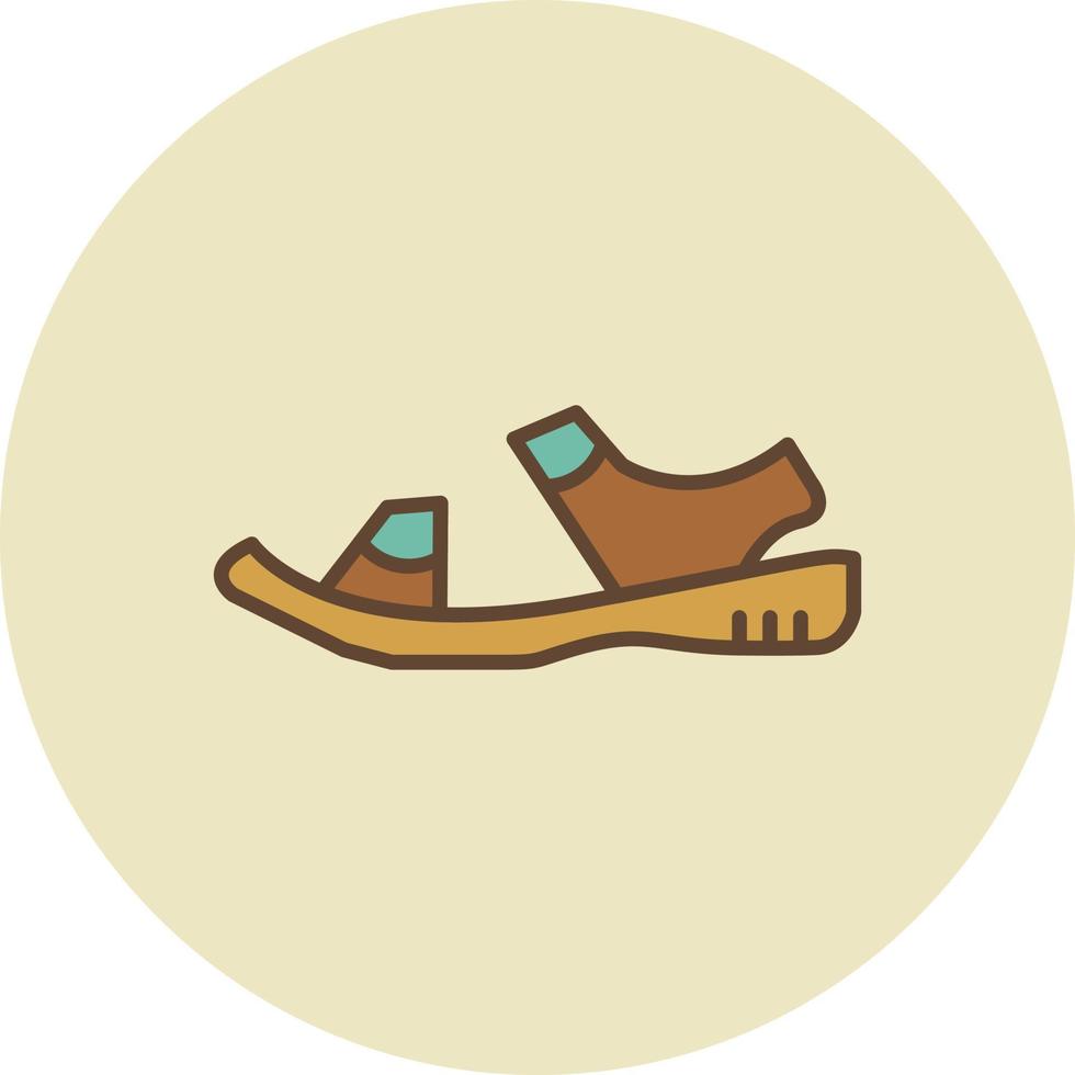 Sandal Filled Retro vector