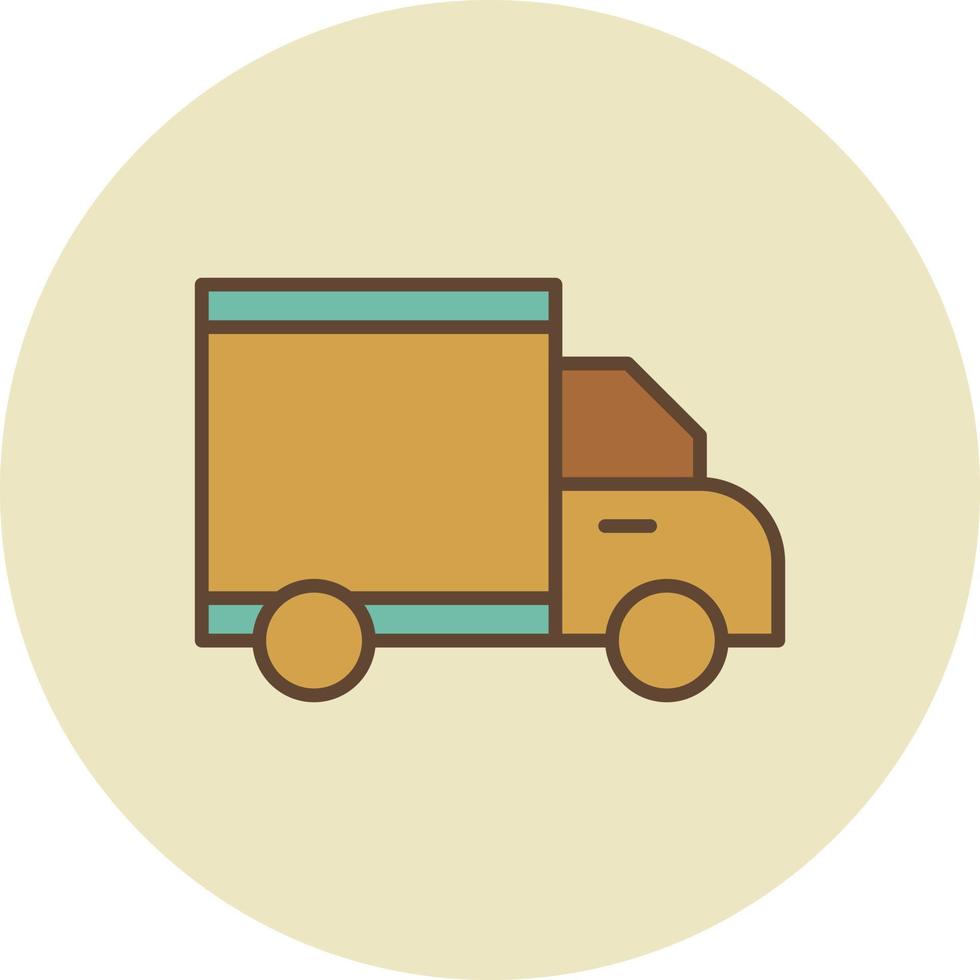 Delivery Truck Filled Retro vector