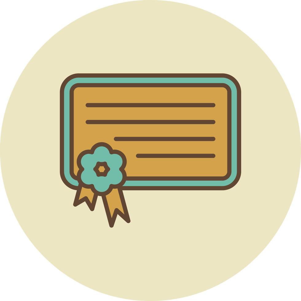 certificado digital lleno retro vector