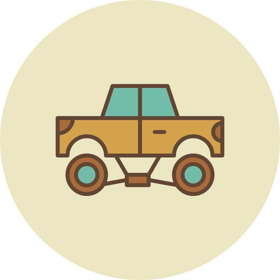 Monster Truck Filled Retro vector