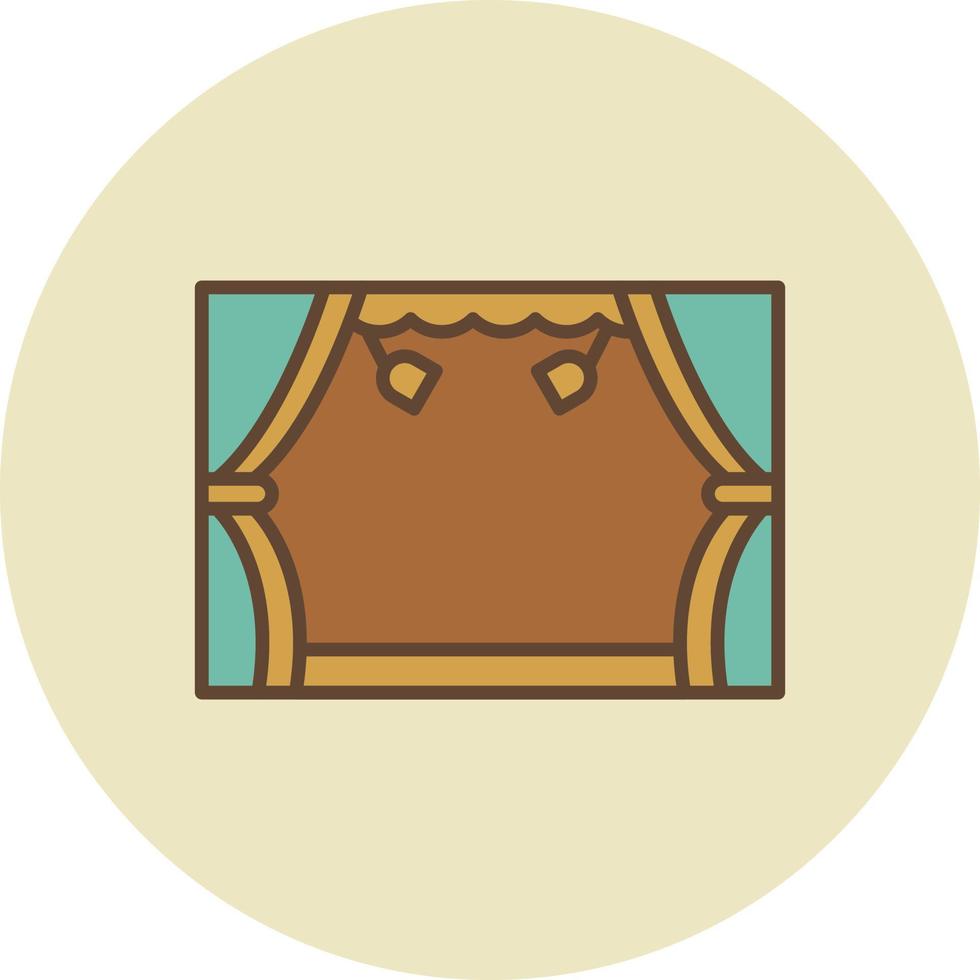 Stage Filled Retro vector